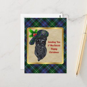 Carte postale MacKenzie Clan Badge & Tartan Christ
