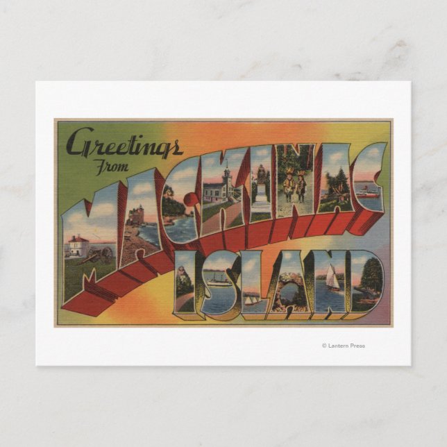 Carte Postale Mackinac, Michigan - Large Letter Scenes (Devant)
