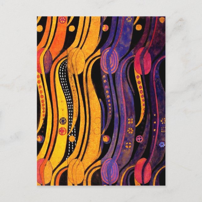 Carte Postale Mackintosh : Conception de tulipes (Devant)