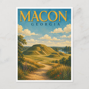 Carte Postale Macon Géorgie Ocmulgee Mounds GeoSaga