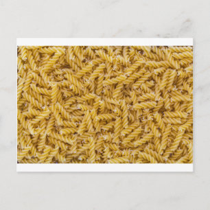Carte Postale Macro pasta Fusilli en tant que structure arrière 