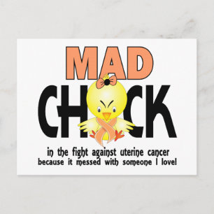 Carte Postale Mad Chick Dans La Lutte Contre Le Cancer De L'Utér
