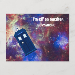 Carte Postale Mad Man with a Box traveling through space