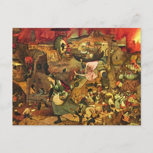 Carte Postale Mad Meg Par Hieronymus Bosch (Devant)
