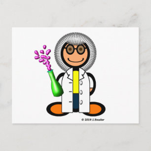 Carte Postale Mad scientifique (simple)