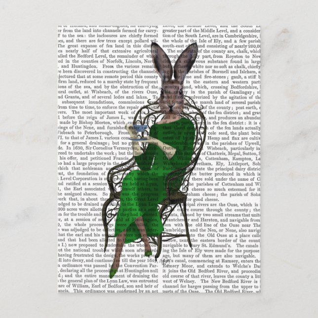 Carte Postale Madame Bella Rabbit Taking Tea 2 (Devant)