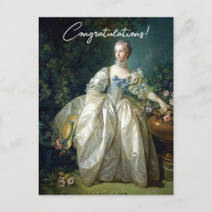 Carte Postale Madame Bergeret 1766 Boucher Félicitations