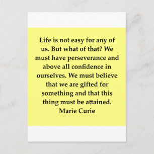 Carte Postale Madame Curie, je cite