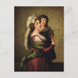 Carte Postale Madame Rousseau et sa fille, 1789