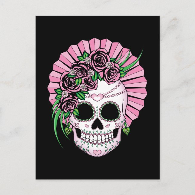 Carte Postale Madame Sugar Skull (Devant)