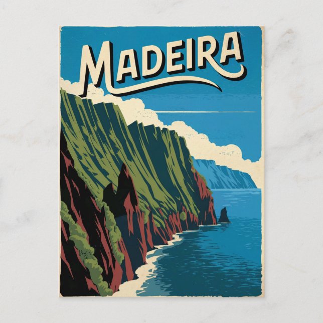 Carte Postale Madère Vintage (Devant)