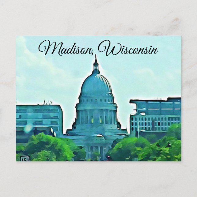 Carte postale Madision Wisconsin Capitol Picture (Devant)