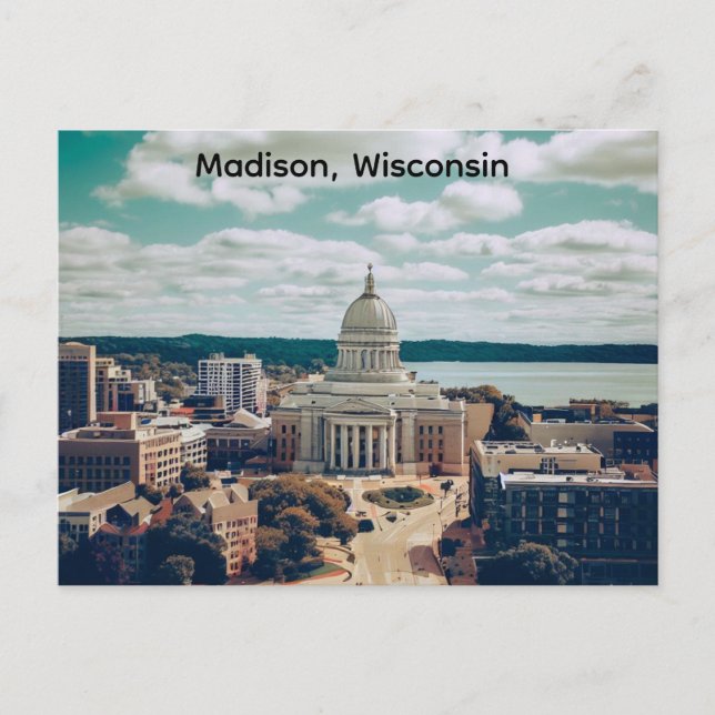 Carte Postale Madison, Wisconsin au Capitol (Devant)
