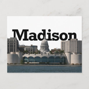 Carte Postale Madison Wisconsin Skyline avec Madison dans le cie