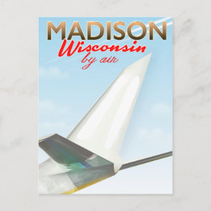 Carte Postale Madison Wisconsin USA Affiche de vol vintage
