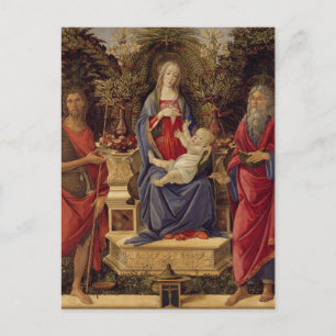Carte Postale Madone et Enfant avec les deux Saint Jean