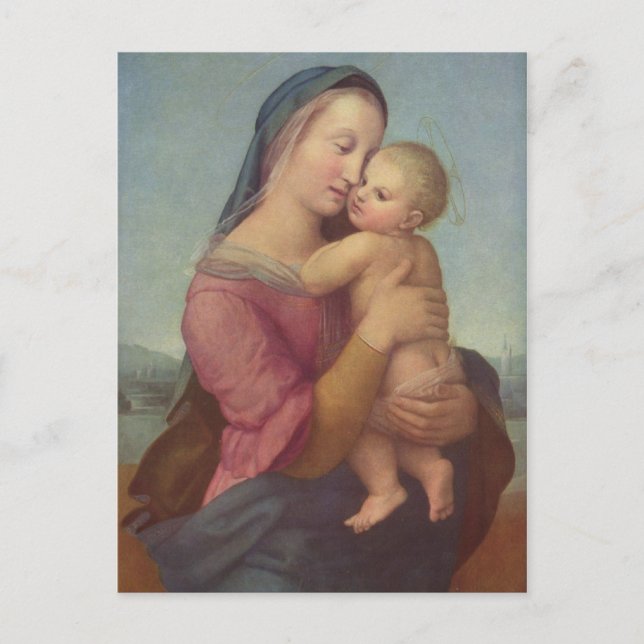 Carte Postale Madone et Enfant (La Madone Tempi) de Raphaël (Devant)