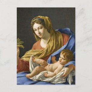 Carte Postale Madone française du XVIIe siècle et enfant