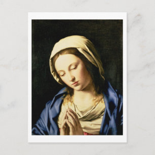Carte Postale Madonna à la prière (huile sur toile)