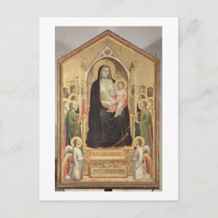 Carte Postale Madonna and Child Enthroned, c.1300-03 (PRE-restor