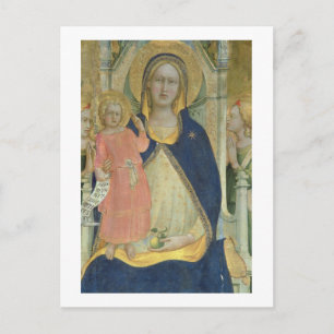 Carte Postale Madonna and Child enthroned with Saints, détail