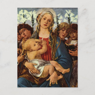 Carte Postale Madonna avec le chant de huit anges