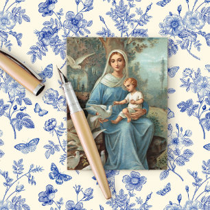 Carte postale Madonna bleu