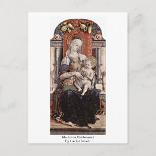 Carte Postale Madonna Écrit Par Carlo Crivelli
