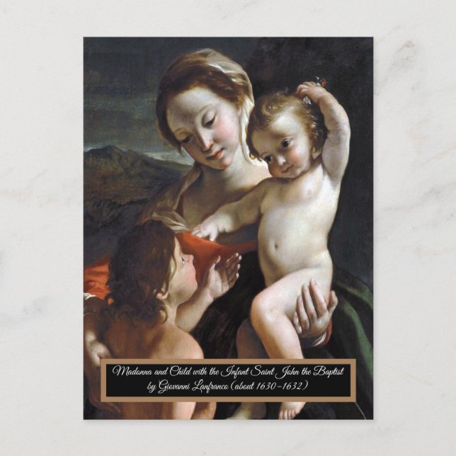 Carte Postale Madonna et Enfant Saint John (Devant)