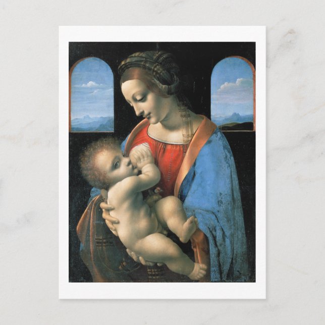 Carte Postale Madonna Litta, Leonardo da Vinci, 1490-1491 (Devant)