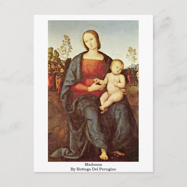 Carte Postale Madonna Par Bottega Del Perugino (Devant)