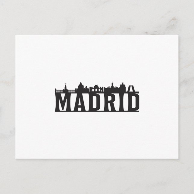 Carte Postale Madrid Espagne City Skyline Cityscape Voyage Idée  (Devant)