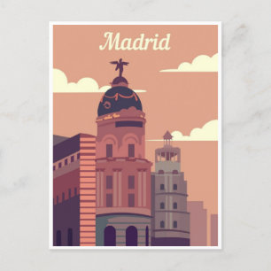 Carte Postale Madrid Espagne vintage voyage espana espagnol
