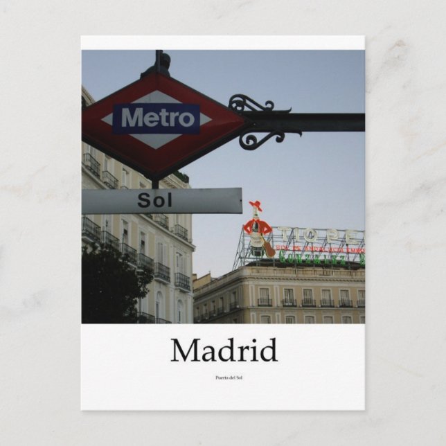 Carte Postale Madrid, Puerta del Sol (Devant)