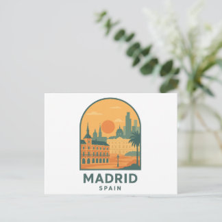 Carte Postale Madrid Vintage Espagne Voyage – Ville Rétro