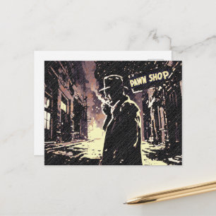 Carte Postale Magasin de Prêteur sur Gage Style Rétro Gritty Urb
