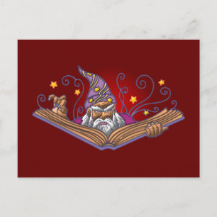 Carte Postale Magasin de sorcier Zauberer Buch Grimoire