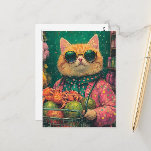 Carte Postale Magasin d'épicerie de gingembre adorable (Devant/Arrière en situation)