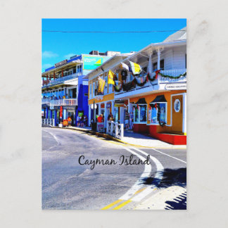 Carte Postale Magasins colorful des îles Cayman