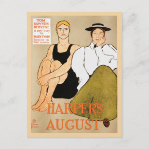 Carte Postale Magazine d'art nouveau Harper vintage Août