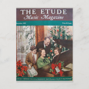 Carte Postale Magazine de musique, 'The Etude' Décembre 1937