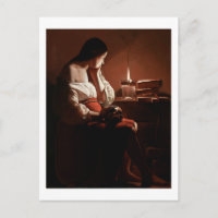 Magdalene avec la flamme fumante, La Tour