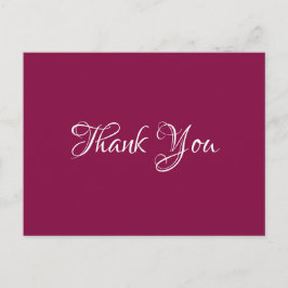 Carte Postale Magenta Chic Événement Mariage Cadeau Budget Merci