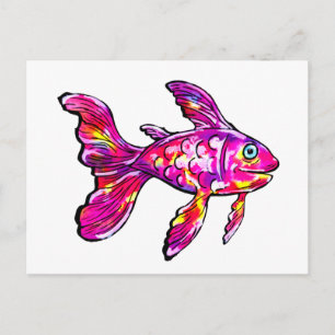 Carte Postale Magenta Goldfish