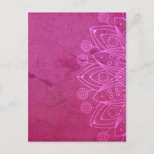 Carte Postale Magenta Mandala Zen Rustic Corps Esprit Esprit