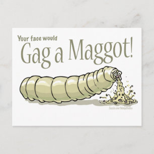 Carte Postale maggot_gag_zazzle