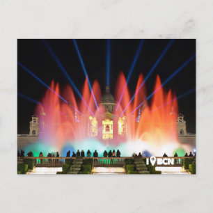 Carte Postale Magical fountain, Barcelona, Spain