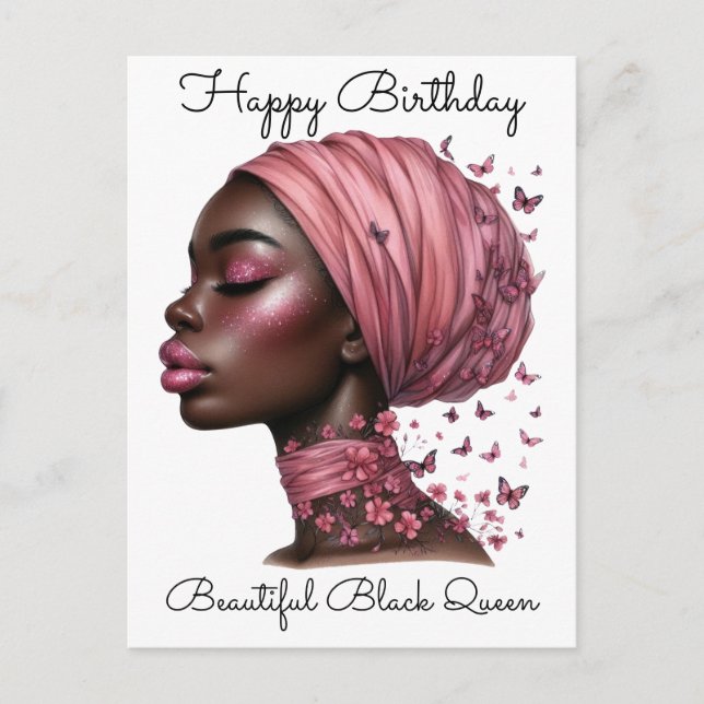 Carte Postale Magie de femme noire Fête d'anniversaire Sista Mél (Devant)