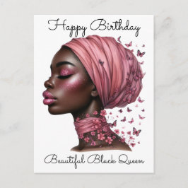 Carte Postale Magie de fille noire Anniversaire Sœur Femme mélan