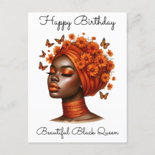 Carte Postale Magie de fille noire Anniversaire Sœur Femme Mélan